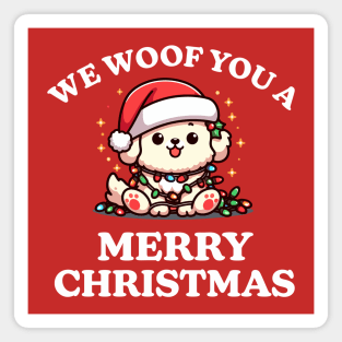 We Woof You A Merry Christmas Magnet